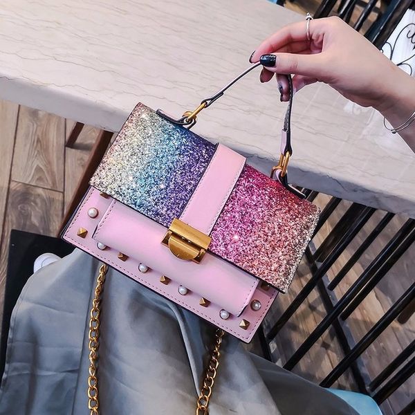 libeo all-match fashion korean style women's 2020 new sequins rivet niche single shoulder chain messenger small square bag sequins smal
libeo all-match fashion korean style women's 2020 new sequins rivet niche single shoulder chain messenger small square bag sequins smal
