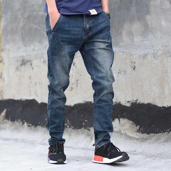 new trend harem jeans men casual denim pants tapered trousers jeans loose baggy hip hop jenas man clothing, Blue
new trend harem jeans men casual denim pants tapered trousers jeans loose baggy hip hop jenas man clothing, Blue