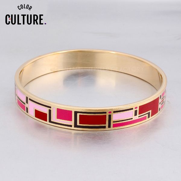 10mm stainless steel bracelet female retro pated jewelry design geometry enamel bracelet bangle for women, Black
10mm stainless steel bracelet female retro pated jewelry design geometry enamel bracelet bangle for women, Black