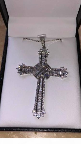 vintage long cross ожерелье стерлингового серебра 925 5a циркон cz партия свадьбы крест подвеска для женщин мужчин роскошные ювелирные издел, Silver
vintage long cross ожерелье стерлингового серебра 925 5a циркон cz партия свадьбы крест подвеска для женщин мужчин роскошные ювелирные издел, Silver
