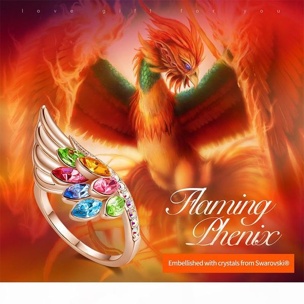 wholesale luxury vintage dainty rainbow swarovski crystal angel wing ring copper rose gold rings for women fashion jewelry 2019, Silver
wholesale luxury vintage dainty rainbow swarovski crystal angel wing ring copper rose gold rings for women fashion jewelry 2019, Silver
