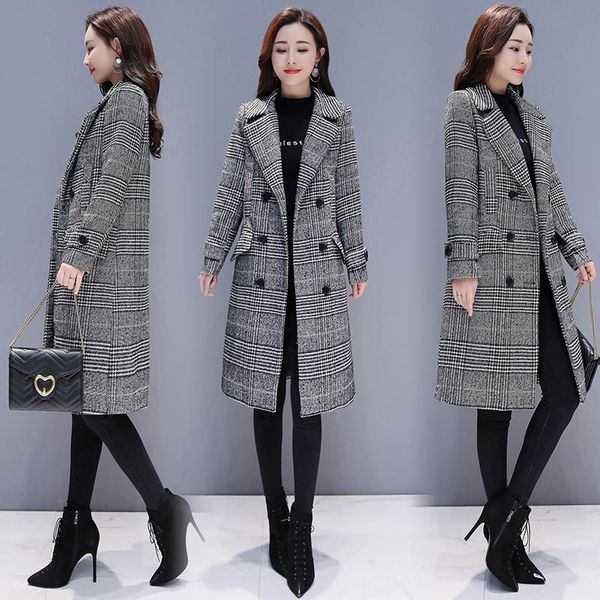 winter new quilted bird women's winter new quilted thickened bird plaid wool wool woolen coat women's thickened woolen coat plaid, Black 
winter new quilted bird women's winter new quilted thickened bird plaid wool wool woolen coat women's thickened woolen coat plaid, Black