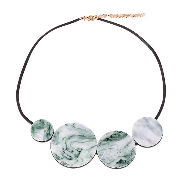 guanlong new collection black leather rope necklace round resin necklaces & pendants for women, Silver
guanlong new collection black leather rope necklace round resin necklaces & pendants for women, Silver