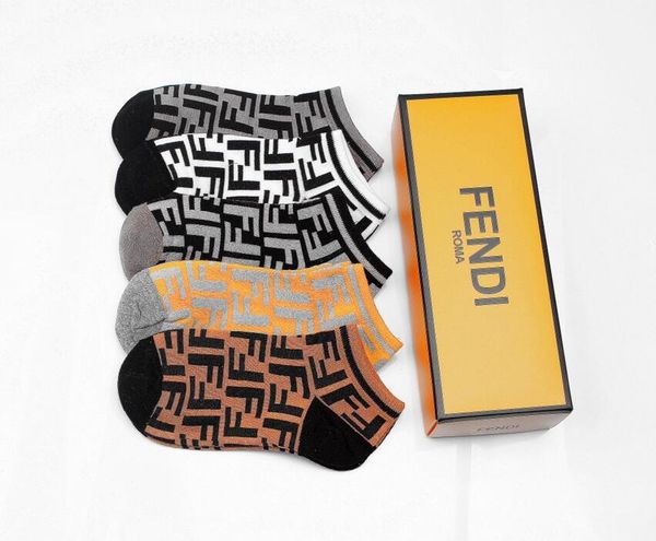 fen̴di new men's socks short designer sports hip hop socks fashion high-end letter luxury mens basketball socks 5 pair/box, Black
fen̴di new men's socks short designer sports hip hop socks fashion high-end letter luxury mens basketball socks 5 pair/box, Black