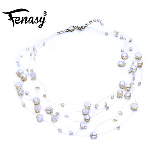 fenasy multilayer white natural baroque pearl choker necklace for women simple style handmade diy wedding party jewelry gift, Silver
fenasy multilayer white natural baroque pearl choker necklace for women simple style handmade diy wedding party jewelry gift, Silver