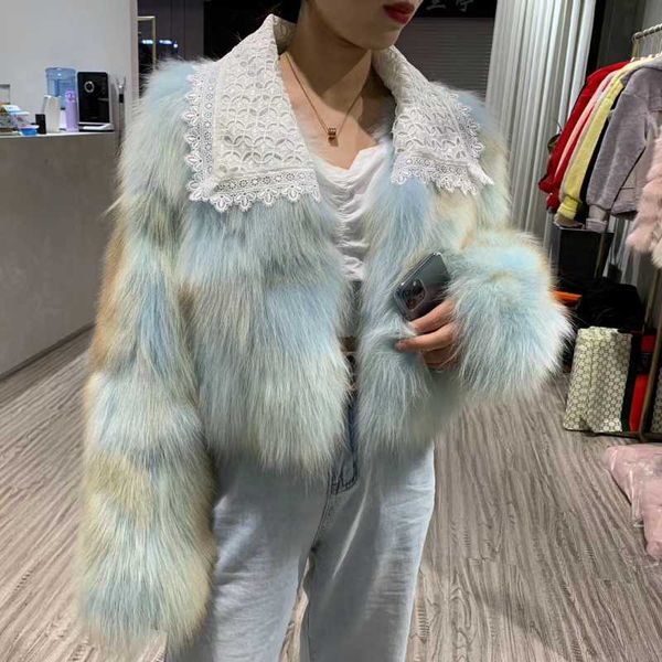 women's fur & faux oftbuy 2021 fashion real coat winter jacket women natural genuine outerwear lace collar streetwear, Black
women's fur & faux oftbuy 2021 fashion real coat winter jacket women natural genuine outerwear lace collar streetwear, Black