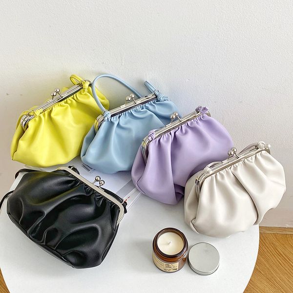 fashion leather kisslock bag women shoulder bag casual pleated cloud clip crossbody messenger bags solid color clutch coin purse
fashion leather kisslock bag women shoulder bag casual pleated cloud clip crossbody messenger bags solid color clutch coin purse