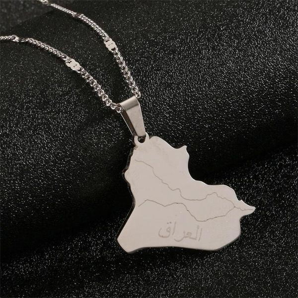stainless steel name iraq map pendant necklaces map of iraq charm jewelry, Silver
stainless steel name iraq map pendant necklaces map of iraq charm jewelry, Silver