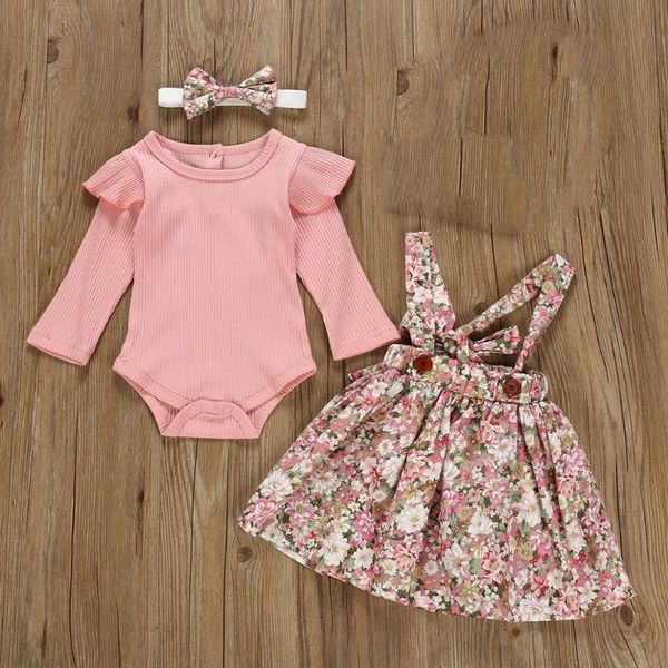 3pcs baby girl clothes sets pink romper+strap dress +headbands floral print newborn clothes outfit infant clothing set, White
3pcs baby girl clothes sets pink romper+strap dress +headbands floral print newborn clothes outfit infant clothing set, White
