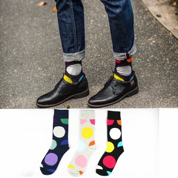 men's european-style large size 41-46 trendy and cotton large round dot men's mid-calf socks happy socks, Black
men's european-style large size 41-46 trendy and cotton large round dot men's mid-calf socks happy socks, Black