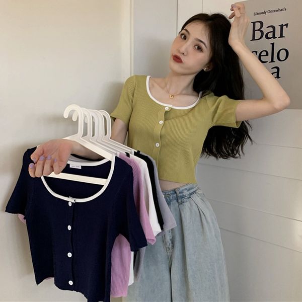 korean style square collar heart-made clavicle slim fit short sweater short sleeve coat sweater op, White;black
korean style square collar heart-made clavicle slim fit short sweater short sleeve coat sweater op, White;black