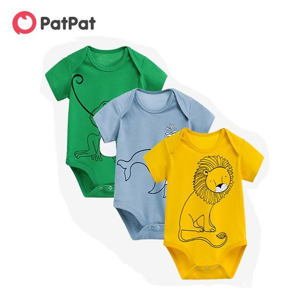 patpat 2020 new summer 3-pack baby animal print long-sleeve romper one pieces baby clothes, White
patpat 2020 new summer 3-pack baby animal print long-sleeve romper one pieces baby clothes, White