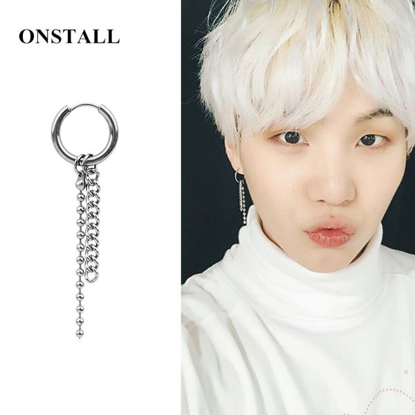 stud kpop men threader earrings- stainless steel chain drop pendan-minimalist earring-circle earring-bar earring, Golden;silver
stud kpop men threader earrings- stainless steel chain drop pendan-minimalist earring-circle earring-bar earring, Golden;silver