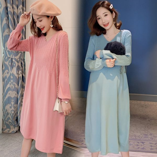 2020 autumn and winter new style loose-fit pregnant women fashion mom large size women's network red jersey sweater dress, White
2020 autumn and winter new style loose-fit pregnant women fashion mom large size women's network red jersey sweater dress, White