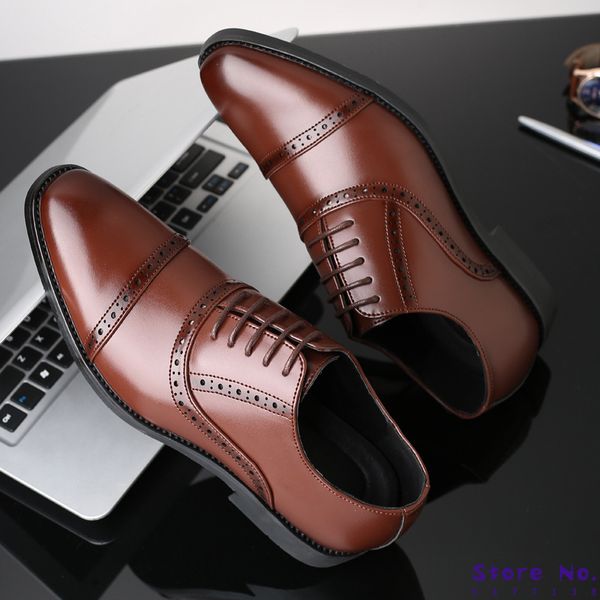 2020 fashion man formal shoes breathable pu leather personality men business dress loafers oxford wedding shoes, Black
2020 fashion man formal shoes breathable pu leather personality men business dress loafers oxford wedding shoes, Black