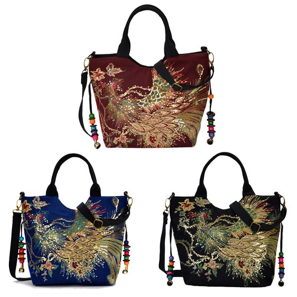 women shiny sequins peacock embroidered women totes bag crossbody purse ladies shoulder bag vintage beaded string handbag
women shiny sequins peacock embroidered women totes bag crossbody purse ladies shoulder bag vintage beaded string handbag