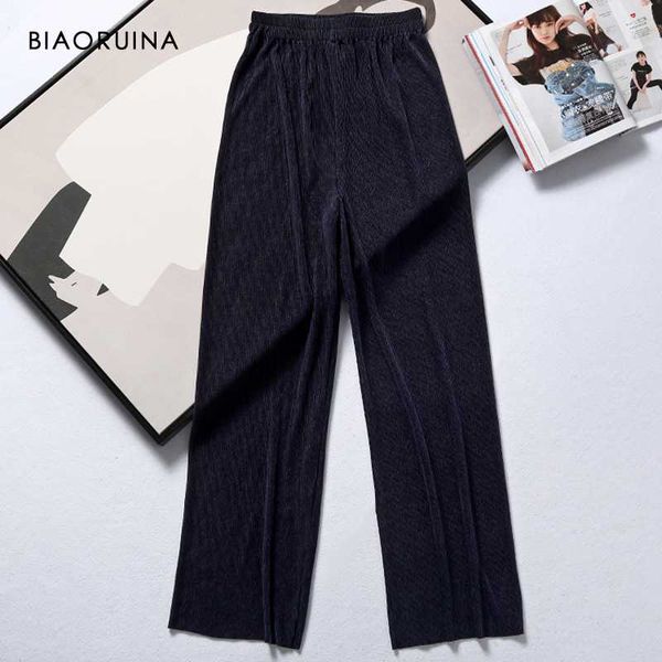 biaoruina women's korean style loose pleated pants thin high waist fashion wide leg casual pants everyday all-match trousers, Black;white
biaoruina women's korean style loose pleated pants thin high waist fashion wide leg casual pants everyday all-match trousers, Black;white