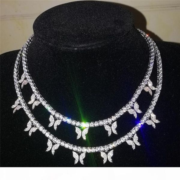 silver color full cz butterflies pendant necklace with cz tennis chain necklace for men women gift
silver color full cz butterflies pendant necklace with cz tennis chain necklace for men women gift