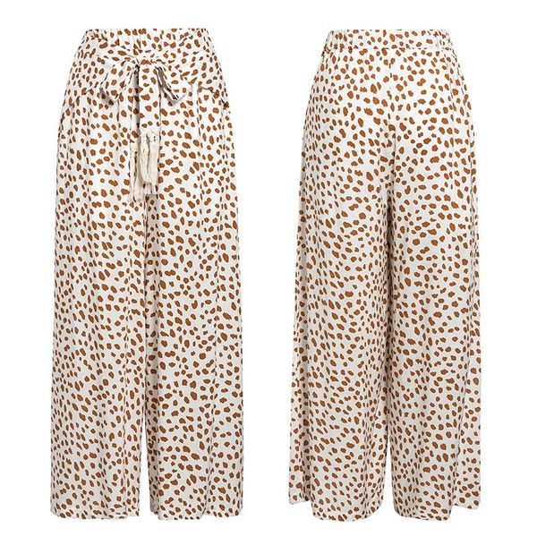 women's pants & capris elegant leopard fringed wide-leg women summer casual beach belt bottoming, Black;white
women's pants & capris elegant leopard fringed wide-leg women summer casual beach belt bottoming, Black;white