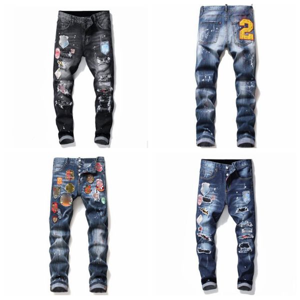 mens rips stretch black jeans fashion slim fit washed motocycle denim pants panelled hip hop trousers sq7i, Blue
mens rips stretch black jeans fashion slim fit washed motocycle denim pants panelled hip hop trousers sq7i, Blue