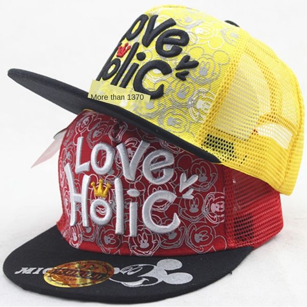 new embroidery love holic letter net hat children's korean embroidered baseball cap head sunscreen baseball hat street dance cap, Yellow
new embroidery love holic letter net hat children's korean embroidered baseball cap head sunscreen baseball hat street dance cap, Yellow