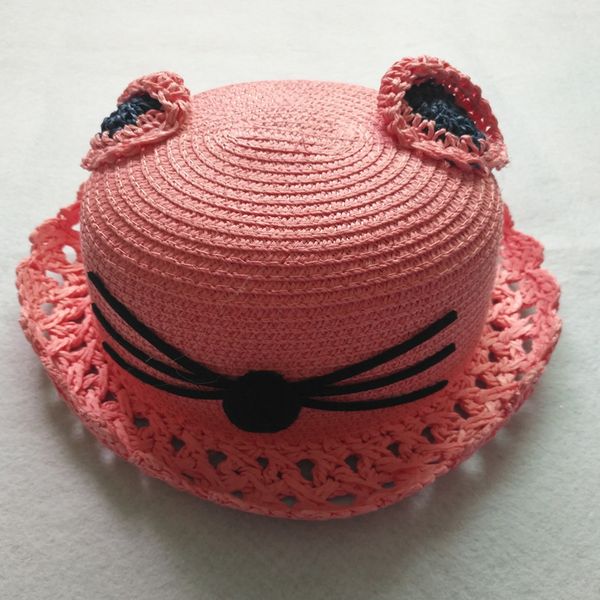 children's straw hat new style summer kindergarten outing college style sun-resistant kitty hand-woven paragraph short brim cap, Yellow
children's straw hat new style summer kindergarten outing college style sun-resistant kitty hand-woven paragraph short brim cap, Yellow
