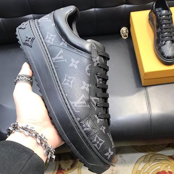 new mens shoes sneakers frontrow sneaker 2020 fashion casual shoes for men chaussures de sport pour hommes casual shoes leather big size lac, Black