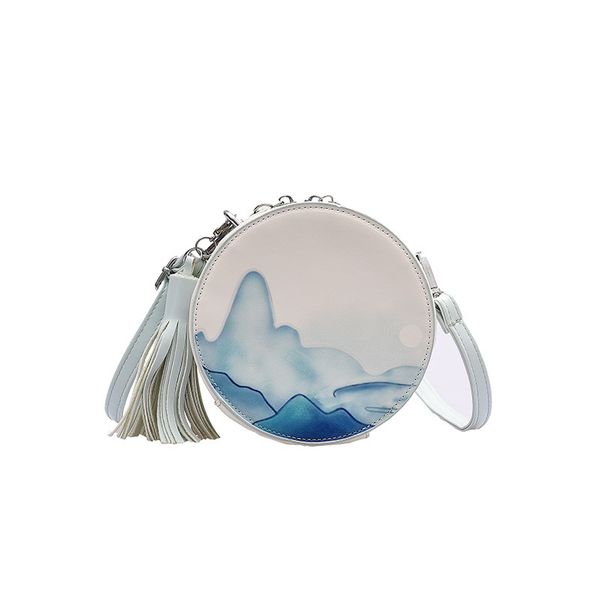 female bag ink painting small round bag hanfu fashion trendy messenger shoulder wild chain
female bag ink painting small round bag hanfu fashion trendy messenger shoulder wild chain