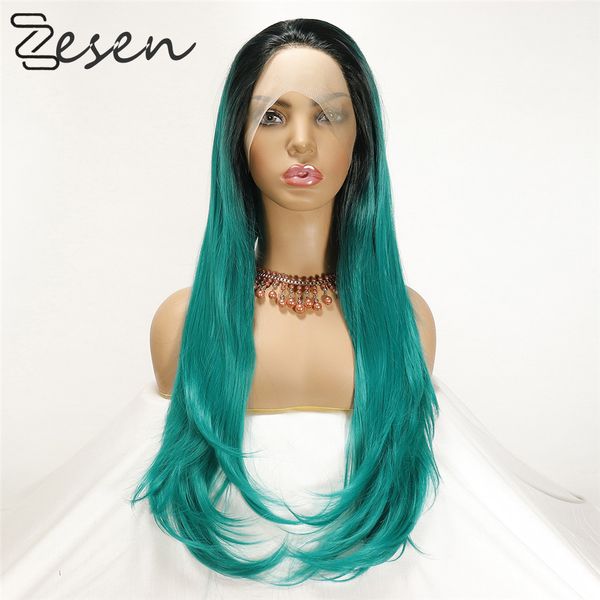 zesen 13x6 1bt/green synthetic lace front wig glueless heat resistant fiber hair part wigs for women with baby hair, Black
zesen 13x6 1bt/green synthetic lace front wig glueless heat resistant fiber hair part wigs for women with baby hair, Black