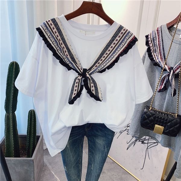 xplld women's cotton short-sleeved t-shirt 2020 summer national ribbon new korean style loose clothes ins cotton t-shirt clothing stude, White
xplld women's cotton short-sleeved t-shirt 2020 summer national ribbon new korean style loose clothes ins cotton t-shirt clothing stude, White