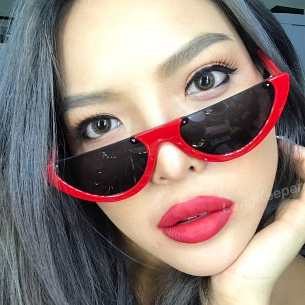 long keeper women small half rimless sunglasses 2020 trendy men cat eye sun glasses lady eyewear with glasses bag, White;black
long keeper women small half rimless sunglasses 2020 trendy men cat eye sun glasses lady eyewear with glasses bag, White;black