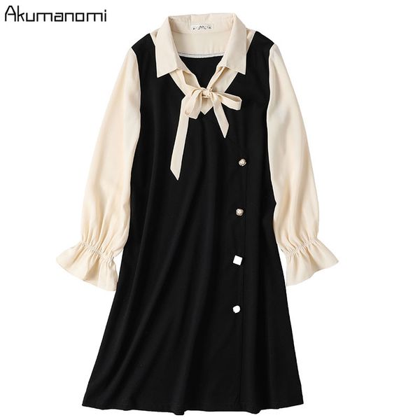 black patchwork dress with collar plus size 5xl 4xl xxxl bow long sleeve casual office party women dress robe femme ete 2020, Black;gray
black patchwork dress with collar plus size 5xl 4xl xxxl bow long sleeve casual office party women dress robe femme ete 2020, Black;gray