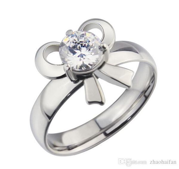 zhf jewelry fashion trend titanium steel elegant lady zircon ring bowknot is zircon ring ring women gift, Golden;silver
zhf jewelry fashion trend titanium steel elegant lady zircon ring bowknot is zircon ring ring women gift, Golden;silver