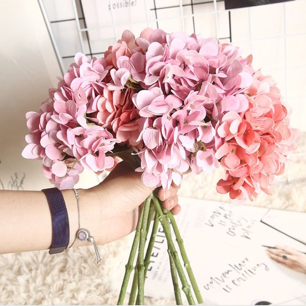 1 bunch fake hydrangeas wedding decorative flowers vases for home decor bridal accessories clearance artificial flowers
1 bunch fake hydrangeas wedding decorative flowers vases for home decor bridal accessories clearance artificial flowers