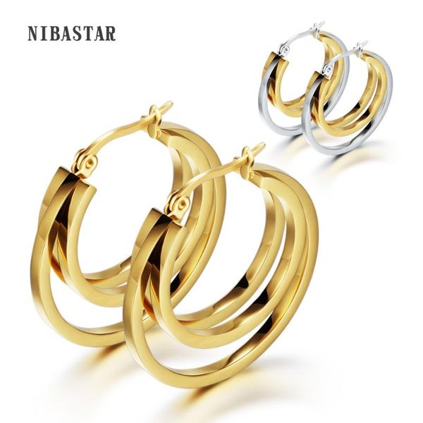 gold color hiphop big hoop earrings stainless steel jewelry simple style circle round huggie earrings women gift for her, Golden;silver
gold color hiphop big hoop earrings stainless steel jewelry simple style circle round huggie earrings women gift for her, Golden;silver