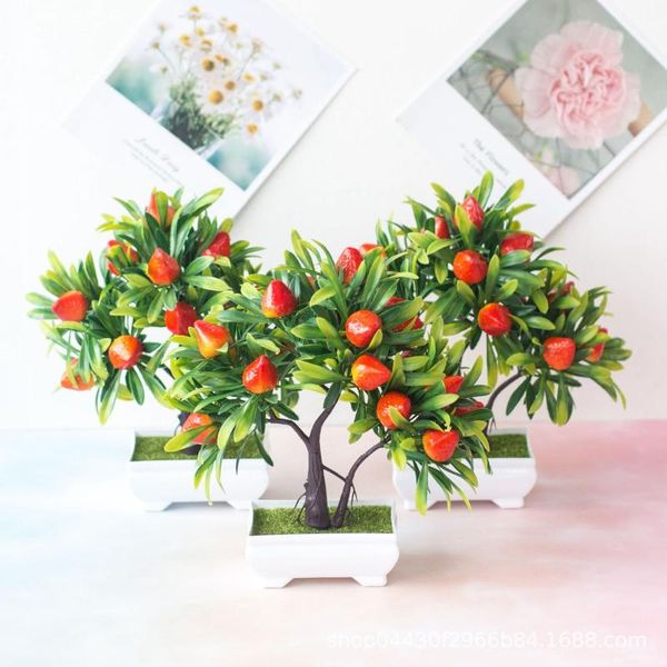 26x28cm artificial green strawberry tree plants bonsai home garden bedroom living room deskdecoration fake fruits bonsai
26x28cm artificial green strawberry tree plants bonsai home garden bedroom living room deskdecoration fake fruits bonsai