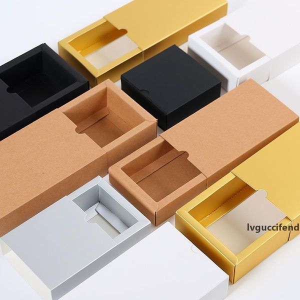 10pcs gold/silver drawer paper box blank cardboard gift packaging box white brown black paper carton
10pcs gold/silver drawer paper box blank cardboard gift packaging box white brown black paper carton
