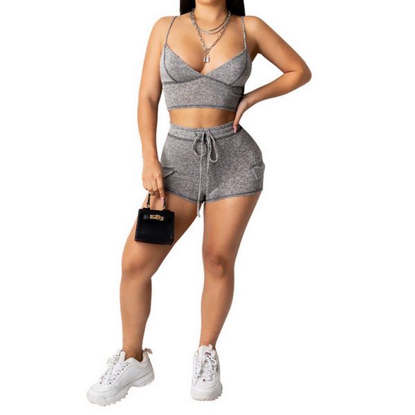 2020 новый летний женский спортивный костюм летняя мода sexy sling crop top + узелок шорты 2piece set solid color ladies тонкий костюм, White;black
2020 новый летний женский спортивный костюм летняя мода sexy sling crop top + узелок шорты 2piece set solid color ladies тонкий костюм, White;black