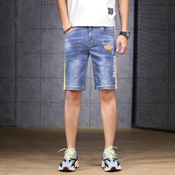new mens designer clothing blue jeans short men slim fit pencil hip hop jeans for man denim mens designer pants short