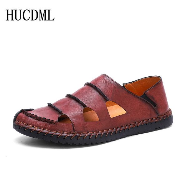 hucdml leather sandals casual men beach shoes summer breathable slip on comfortable men loafers big size 48 mens style shoes, Black
hucdml leather sandals casual men beach shoes summer breathable slip on comfortable men loafers big size 48 mens style shoes, Black