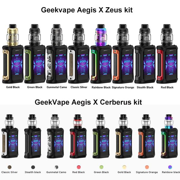 Аутентичный Geekvape Aegis X 200W TC Kit с 5.5ml Cerberus Tank / 5мл Zeus танк Работает на 18650 клеток
Аутентичный Geekvape Aegis X 200W TC Kit с 5.5ml Cerberus Tank / 5мл Zeus танк Работает на 18650 клеток