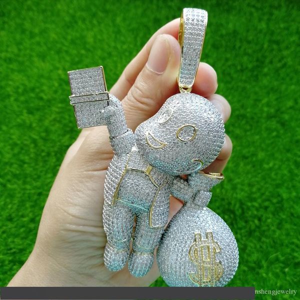 brass cz big size cartoon figure pendants hip hop jewelry men and women necklace party gift cn044a, Silver
brass cz big size cartoon figure pendants hip hop jewelry men and women necklace party gift cn044a, Silver