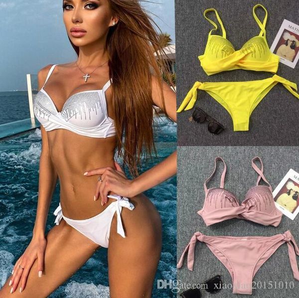 2020 new women's bikini swimming suit for women split swimsuit female solid color bikini leaky back swimsuit 8020, White;black
2020 new women's bikini swimming suit for women split swimsuit female solid color bikini leaky back swimsuit 8020, White;black