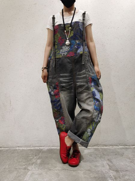 nr0dt march new sling slinglarge size denim suspender pants women's literary loose washed hole printed jumpsuit march new sling slingla, Blue
nr0dt march new sling slinglarge size denim suspender pants women's literary loose washed hole printed jumpsuit march new sling slingla, Blue