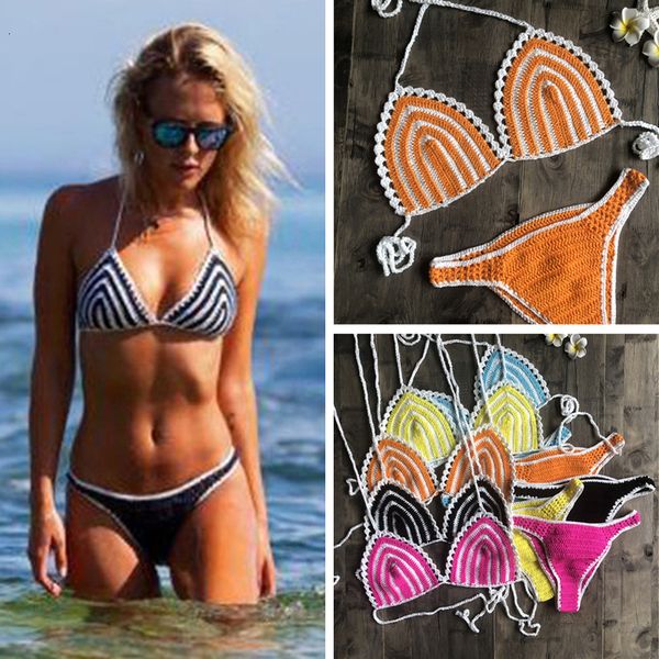 2020 new striped swimsuit women high waist micro bikini set crochet trim bikini sets two nylon pieces swimwear girl swimsuits, White;black
2020 new striped swimsuit women high waist micro bikini set crochet trim bikini sets two nylon pieces swimwear girl swimsuits, White;black