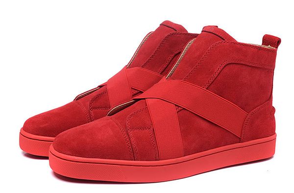 2020 new women high green suede brand mens boots red bottoms casual shoes fashion designer lace-up red bottom sneakers, Black
2020 new women high green suede brand mens boots red bottoms casual shoes fashion designer lace-up red bottom sneakers, Black