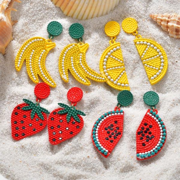 2020 new fashion summer style handmade beads fruit lemon drop earrings personality watermelon earrings for woman party gift, Silver
2020 new fashion summer style handmade beads fruit lemon drop earrings personality watermelon earrings for woman party gift, Silver