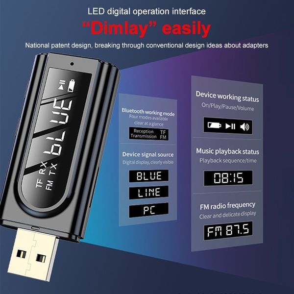 car usb fm bluetooth 5.0 receiver aux audio dual output stereo transmitter adapter car mp3 players stereo music fm transmitter
car usb fm bluetooth 5.0 receiver aux audio dual output stereo transmitter adapter car mp3 players stereo music fm transmitter