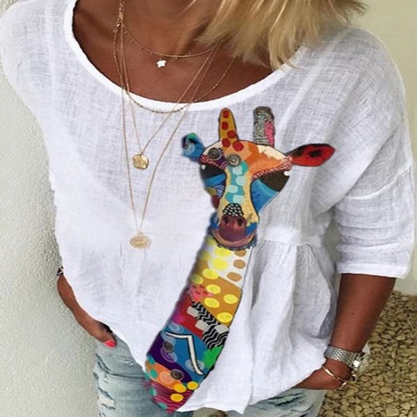 harajuku tshirt женщины футболка жираф смешные печати половина рукава дамы tshirt женщины tshirt летняя майка kleding vrouwen 2020, White
harajuku tshirt женщины футболка жираф смешные печати половина рукава дамы tshirt женщины tshirt летняя майка kleding vrouwen 2020, White