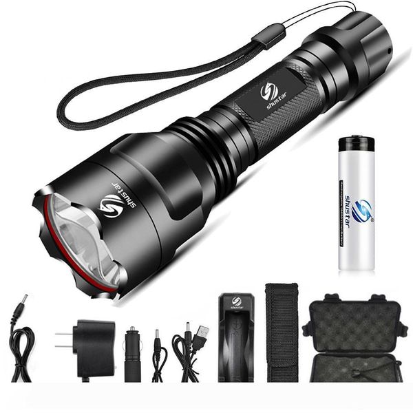 super bright led flashlight 5 lighting modes led torch for night riding camping hiking hunting & indoor activities use 18650
super bright led flashlight 5 lighting modes led torch for night riding camping hiking hunting & indoor activities use 18650